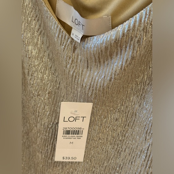 Loft gold tank, new with tags. - Picture 2 of 3